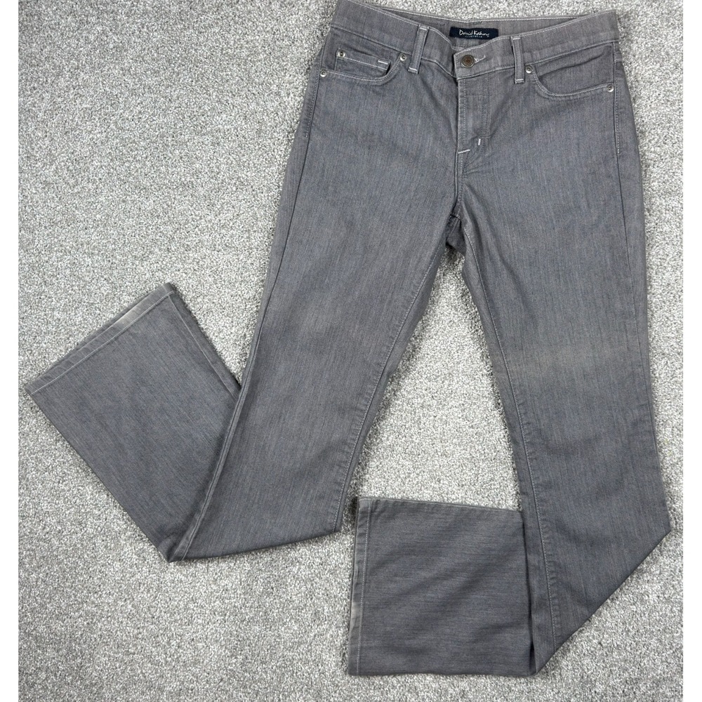 David Kahn Jeans Womens 28 Gray Flare Bootcut Stretch Made USA